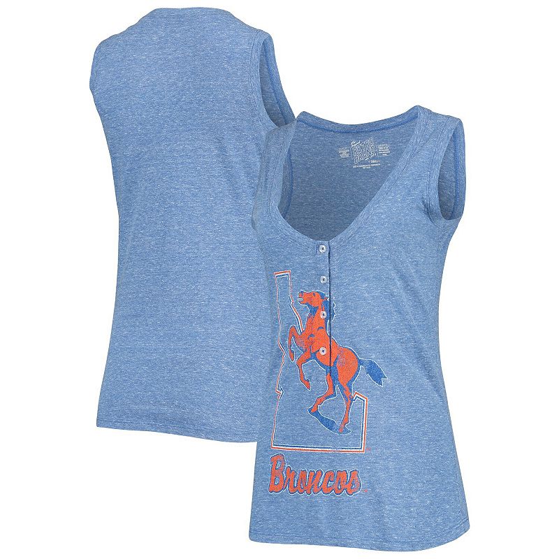 Womens Original Retro Brand Heathered Royal Boise State Broncos Relaxed He
