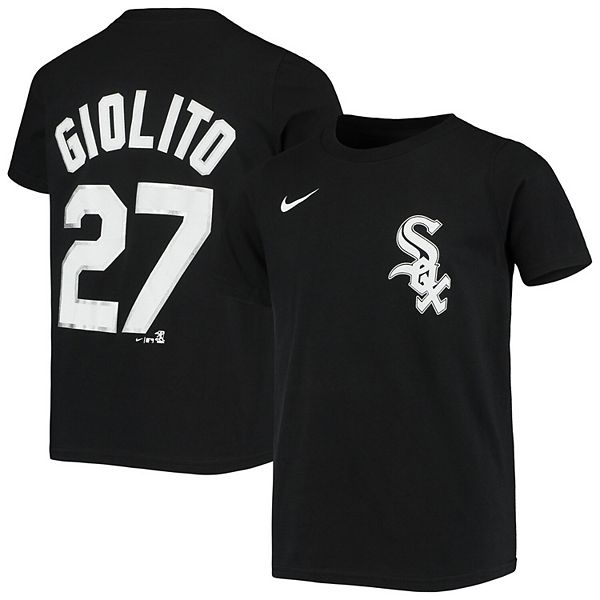 Nike Men's Lucas Giolito Black Chicago White Sox Name Number T