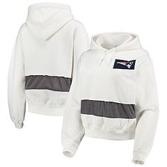 Women's New Era White New England Patriots Ice-Dye Full-Zip Hoodie