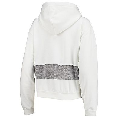 Women's Refried Apparel White Miami Dolphins Crop Dolman Pullover Hoodie