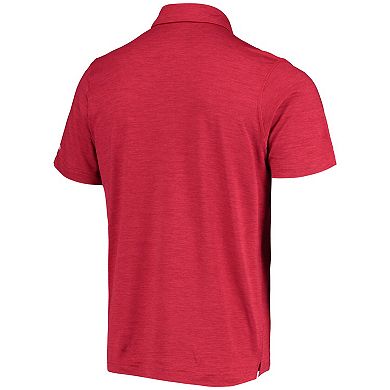 Men's Columbia Crimson Oklahoma Sooners Tech Trail Space Dye Omni-Shade Polo