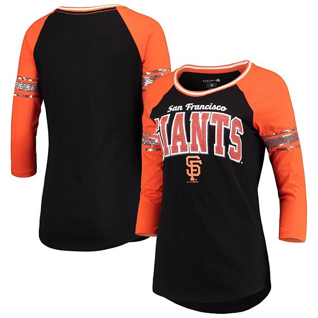 San Francisco Giants 5th & Ocean by New Era Women's Jersey T-Shirt Dress -  Black