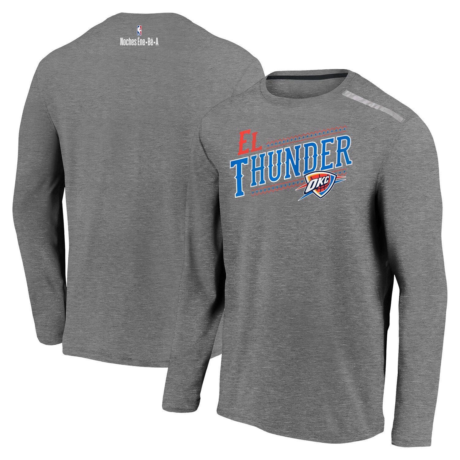 Women's Blue Oklahoma City Thunder Own It Ombre Long Sleeve Tunic T-Shirt