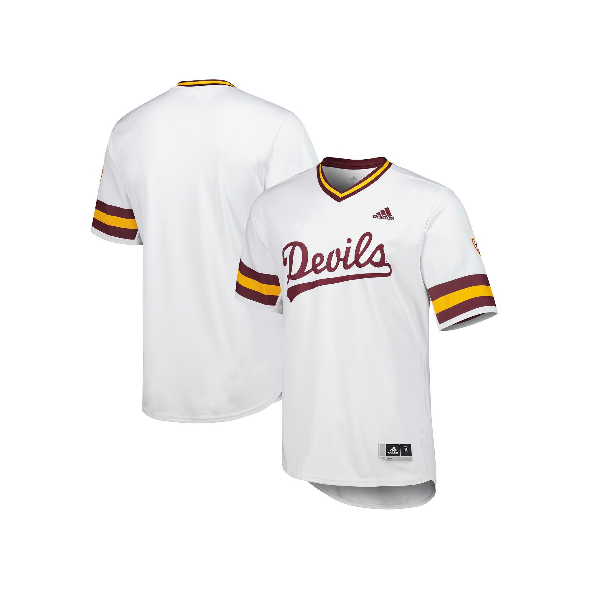 Mens adidas White Arizona State Sun Devils Replica Baseball Jersey, Size: 