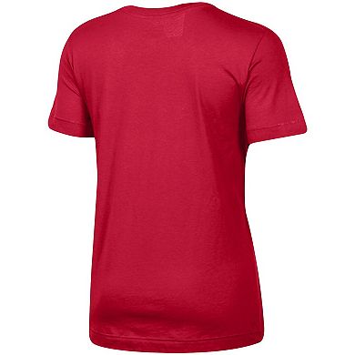 Women's Champion Red Louisville Cardinals Basketball V-Neck T-Shirt