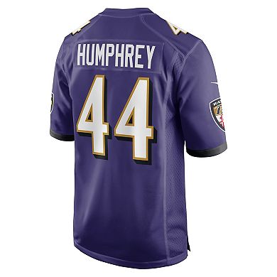 Men's Nike Marlon Humphrey Purple Baltimore Ravens Game Team Jersey