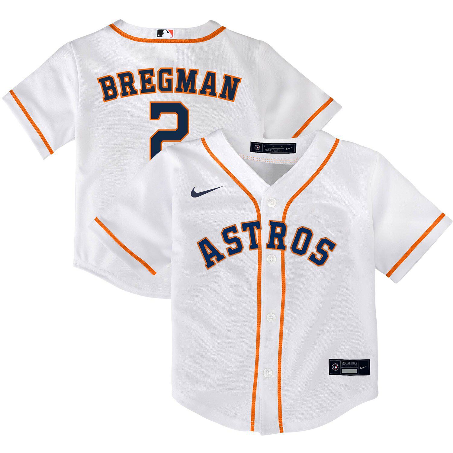 Men's Nike Alex Bregman Navy Houston Astros 2022 City Connect Replica Player Jersey Size: 4XL