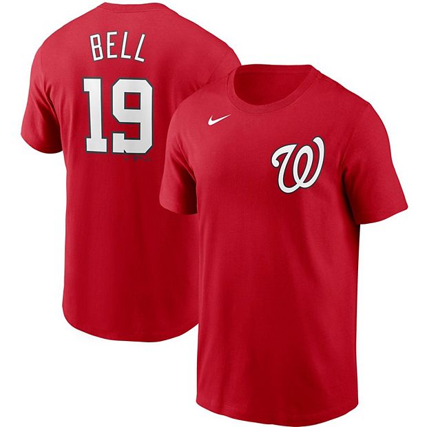 Men's Nike Josh Bell Red Washington Nationals Name & Number T-Shirt