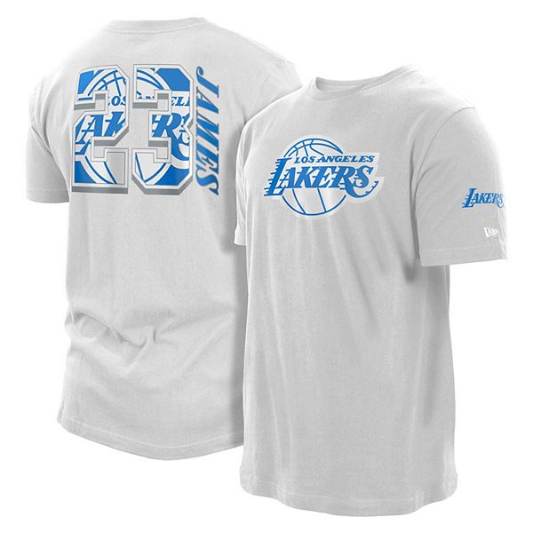 Men's New Era LeBron James White Los Angeles Lakers City Edition Player T-Shirt Men's New Era LeBron James White Los Angeles Lakers City Edition Player T-Shirt