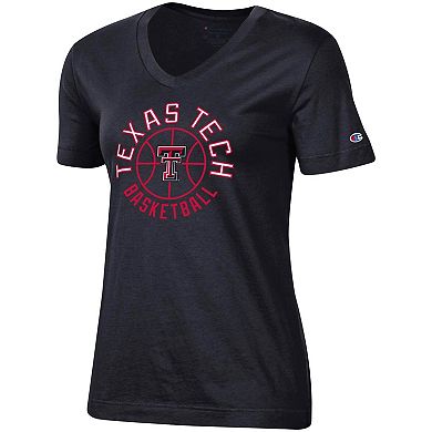 Women's Champion Black Texas Tech Red Raiders Basketball V-Neck T-Shirt