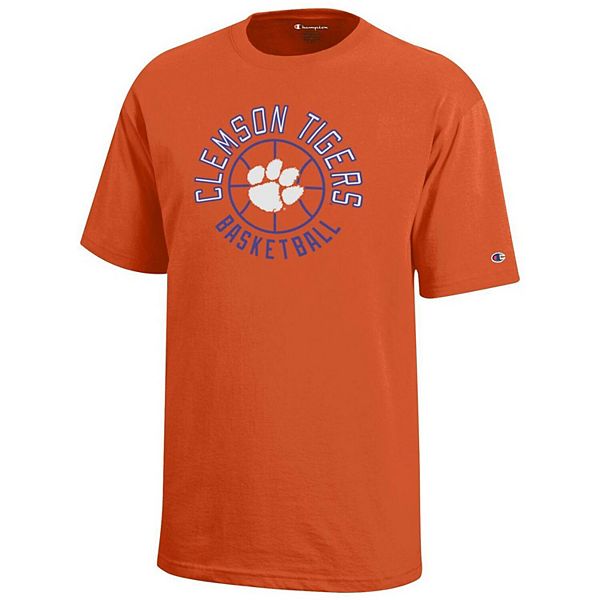 Youth Champion Orange Clemson Tigers Basketball T-Shirt