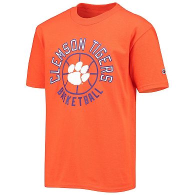Youth Champion Orange Clemson Tigers Basketball T-Shirt