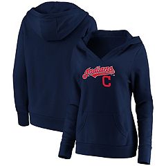 Cleveland Indians Soft As A Grape Youth Sleeve Hit Logo Long T-Shirt - Navy
