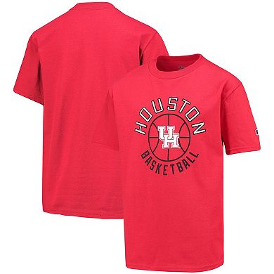 Youth Champion Red Houston Cougars Basketball T-Shirt