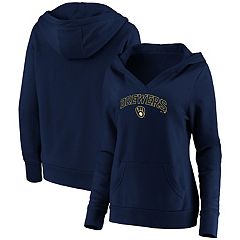 Outerstuff Youth Navy Milwaukee Brewers Headliner Performance Pullover Hoodie Size: Small