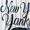 Girls Youth New Era White/Navy New York Yankees Pinstripe Tank Top