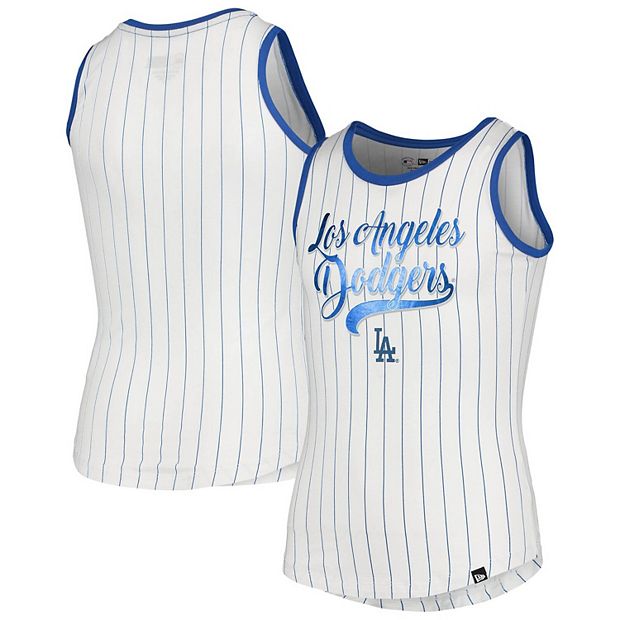 New Era Women's Los Angeles Dodgers White Gameday Pinstripe Tank Top