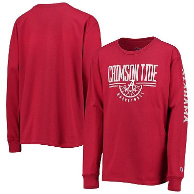 Youth Champion Crimson Alabama Crimson Tide Basketball Long Sleeve T-Shirt