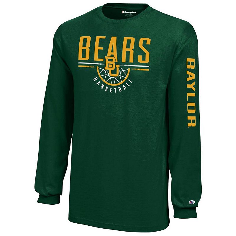 Youth Champion Green Baylor Bears Basketball Long Sleeve T-Shirt, Boys, Si