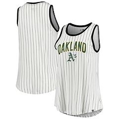 Youth Oakland Athletics Green Muscle V-Neck Tank Top