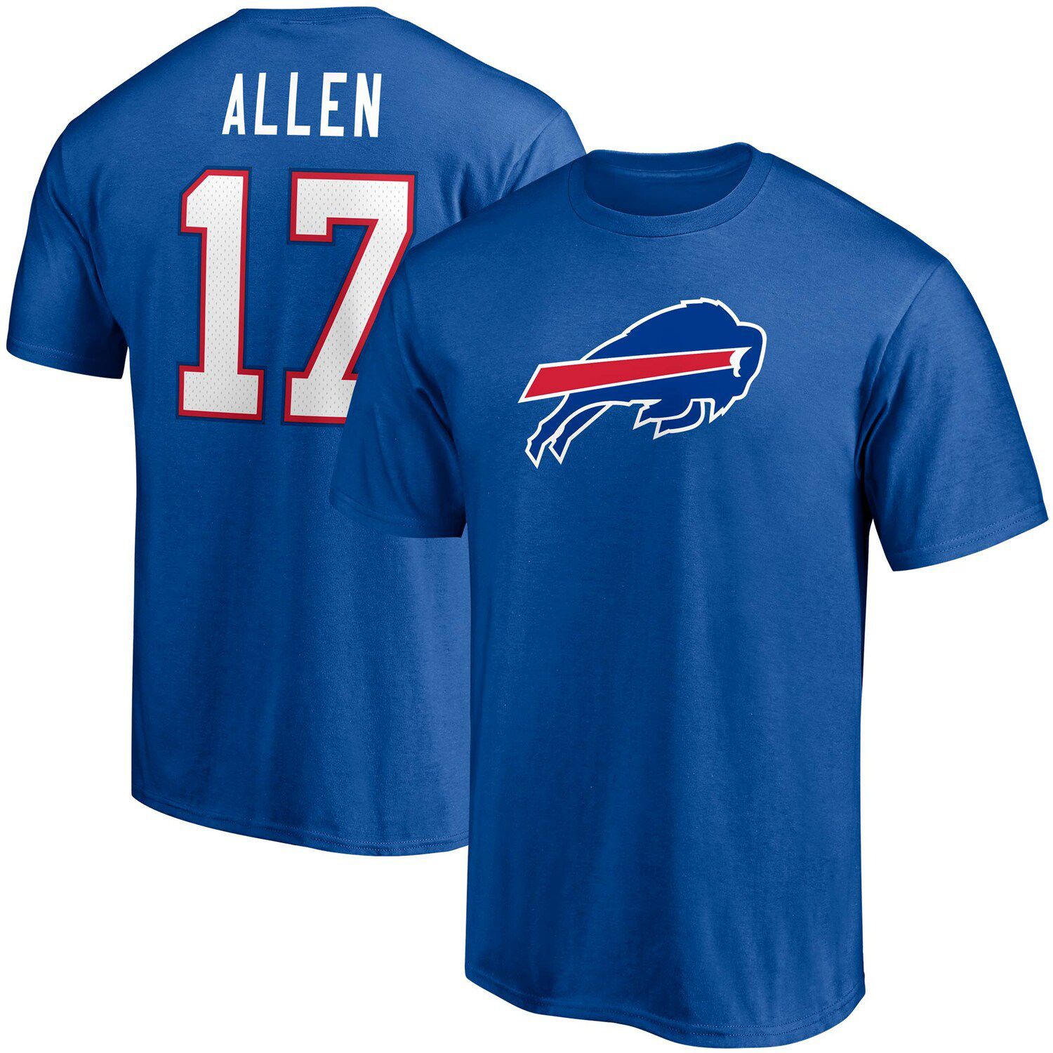 Josh Allen Buffalo Bills Fanatics Branded Women's Player Raglan Name & Number 3/4-Sleeve T-Shirt - Cream/Royal