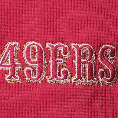 Men's Dunbrooke Scarlet San Francisco 49ers Logo Maverick Thermal Henley Long Sleeve T-Shirt