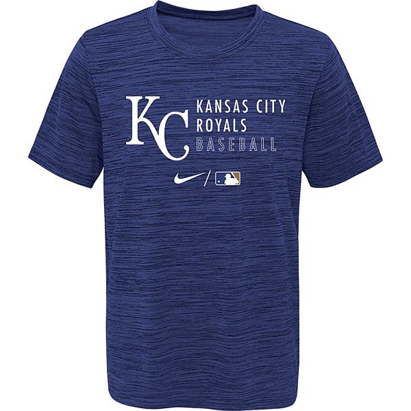 Youth Nike Royal Kansas City Royals Authentic Collection Velocity Practice Performance T-Shirt Size: Small