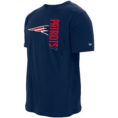 Men's New Era Navy New England Patriots Split Logo 2-Hit T-Shirt