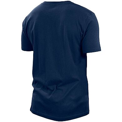 Men's New Era Navy New England Patriots Split Logo 2-Hit T-Shirt