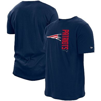 Men's New Era Navy New England Patriots Split Logo 2-Hit T-Shirt