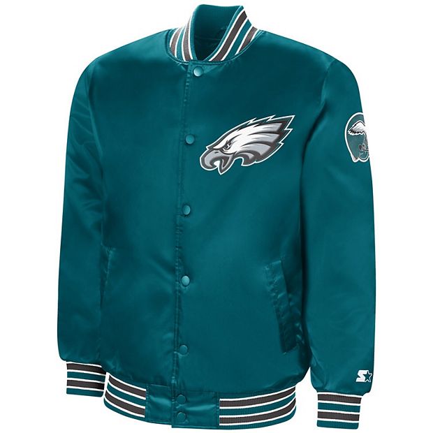 The Diamond Retro Philadelphia Eagles Green Satin Jacket