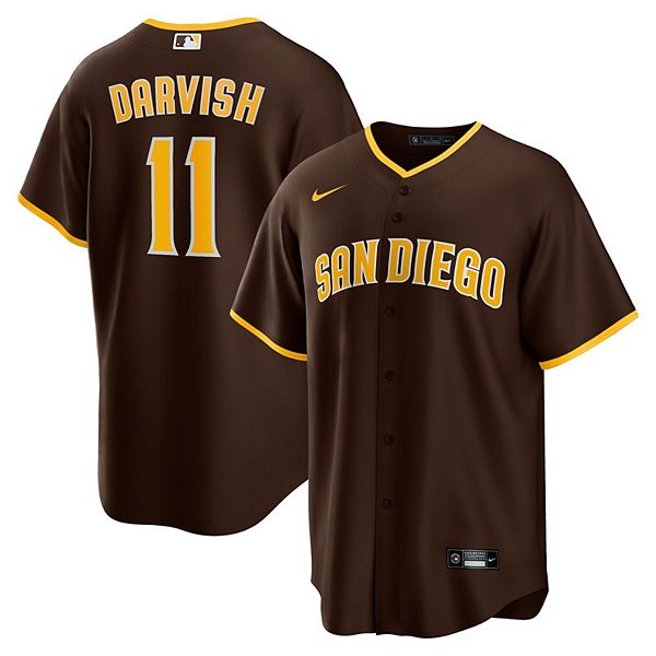 Men's Yu Darvish San Diego Padres Replica White /Brown Home Jersey
