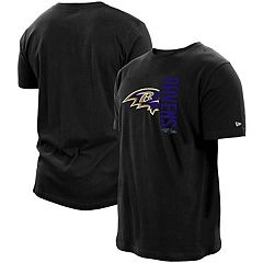 Men's New Era Black Baltimore Ravens Split Logo 2-Hit T-Shirt