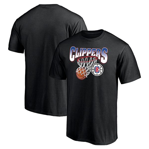 Men's Fanatics Branded Black LA Clippers Balanced Floor T-Shirt