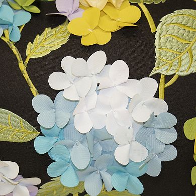Edie@Home Indoor Outdoor Dimensional Hydrangea Throw Pillow