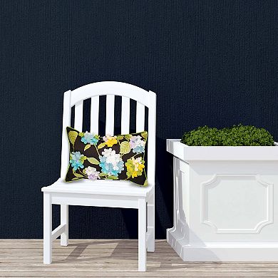 Edie@Home Indoor Outdoor Dimensional Hydrangea Throw Pillow