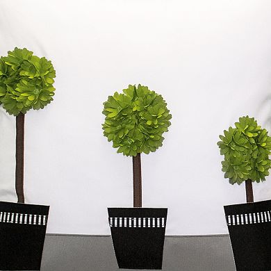 Edie@Home Indoor Outdoor Modern Dimensional Topiary 2-pack Throw Pillow Set