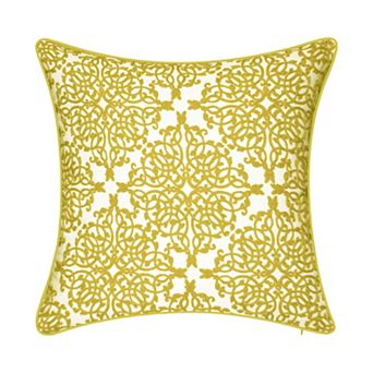 Edie@Home Indoor Outdoor Embroidered Lace Throw Pillow