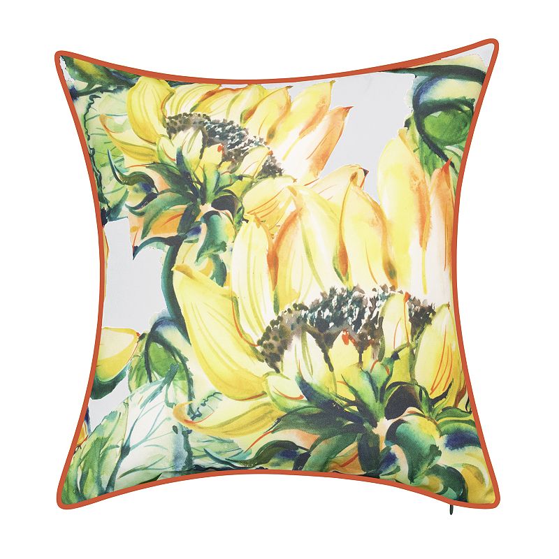 C&F Home 16 x 16 Pumpkins Sunflower Chain Stitch Fall Throw Pillow