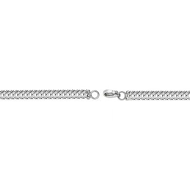 Men's LYNX Stainless Steel Flat Snake Chain Bracelet