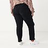 Juniors' Plus Size SO® Distressed High-Rise Mom Jeans