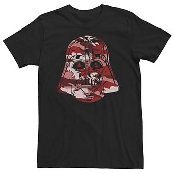 Big & Tall Star Wars Darth Vader Grey Camo Helmet Fill Tee