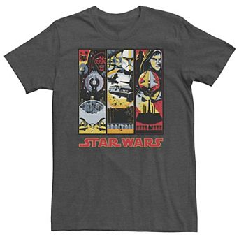 Big & Tall Star Wars Maul Trooper Anakin Retro Panels Tee