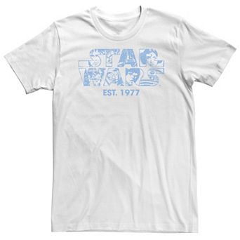 Big & Tall Star Wars Logo Faces Group Shot Logo Tee