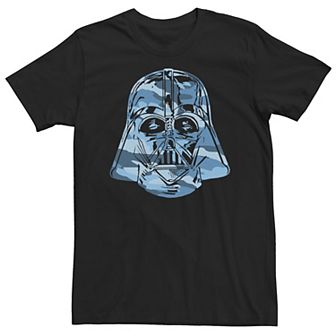 Big & Tall Star Wars Darth Vader Grey Camo Helmet Fill Tee