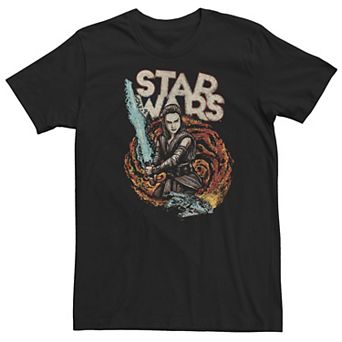 Big & Tall Star Wars Rey Resists Logo Poster Tee