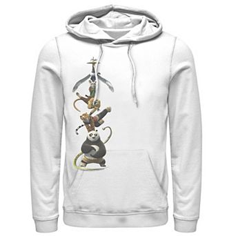 Men's Kung Fu Panda Po And The Furious Five Stack Portrait Hoodie