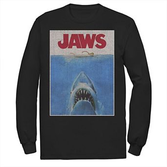 Men's Jaws Classic Retro Shark Attack Poster Tee