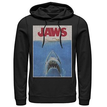 Men's Jaws Classic Retro Shark Attack Poster Hoodie