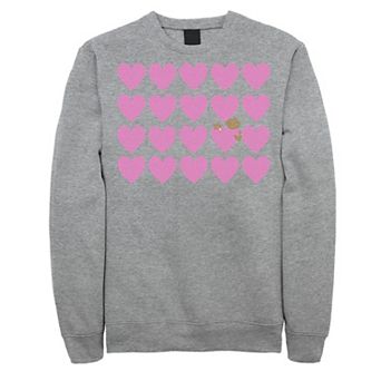 Men's E.T. Pink Heart Grid E.T. Peaking Sweatshirt